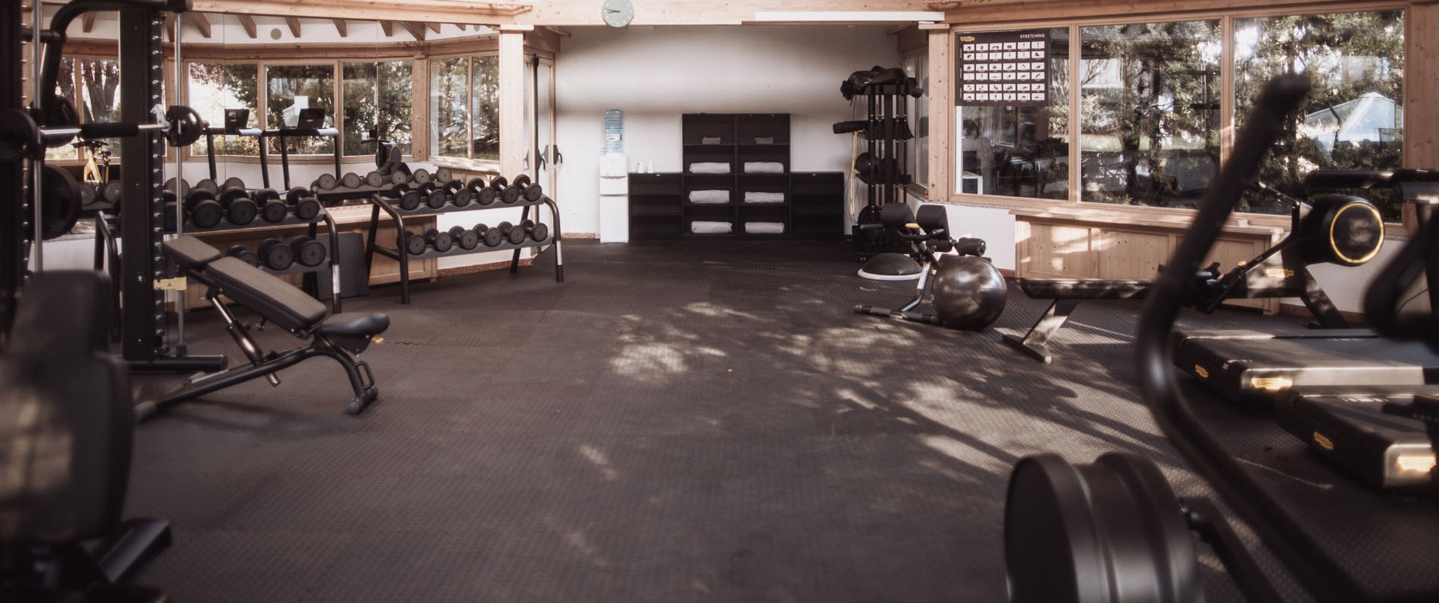 Plenty of space in the fitness room at Hotel Montis